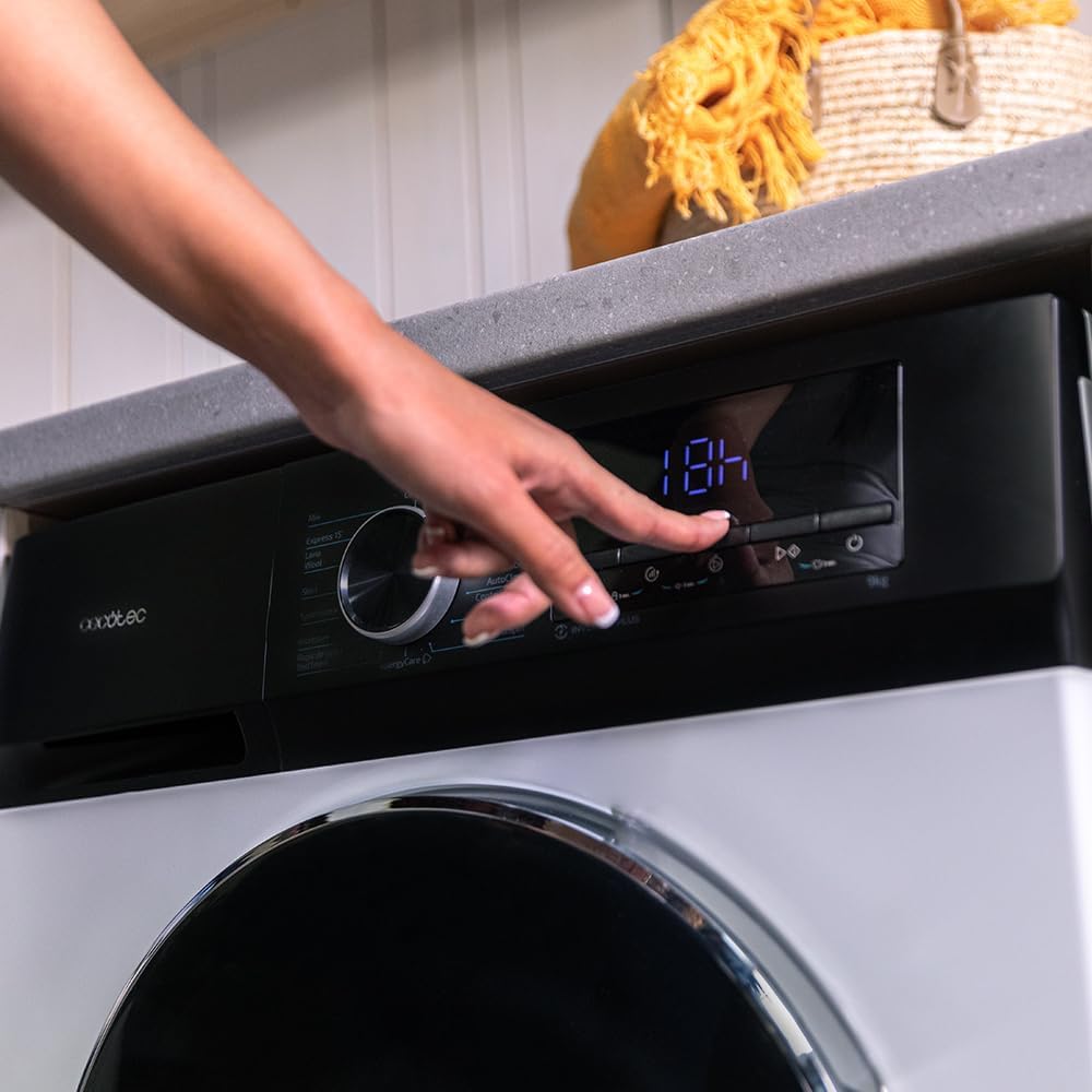 Cecotec Washing Machine 12 kg Front Load Bolero DressCode 12500 Inverter. 1400rpm, 16 Programs, Class A-20%, Low Consumption, Inverter Plus Motor, Steam, Pearl Drum, Delay Start, Drum Clean and Stop