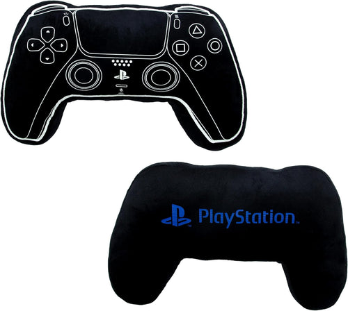 Officially Licensed Playstation Control Shaped Cushion | Plush Pillow with Controller Shape | Glow in the Dark Bedroom or Gamer Decor, Black