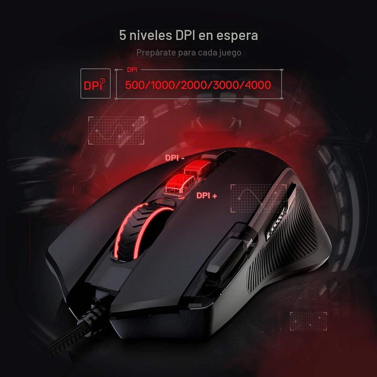 Redragon M612 Predator Gaming Mouse Wired RGB 8000 dpi Optical