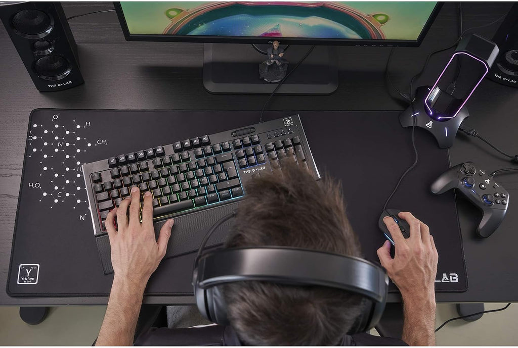 The G-Lab K-Stand Radon Gaming Stand for Helmets - RGB Backlight, USB HUB 2